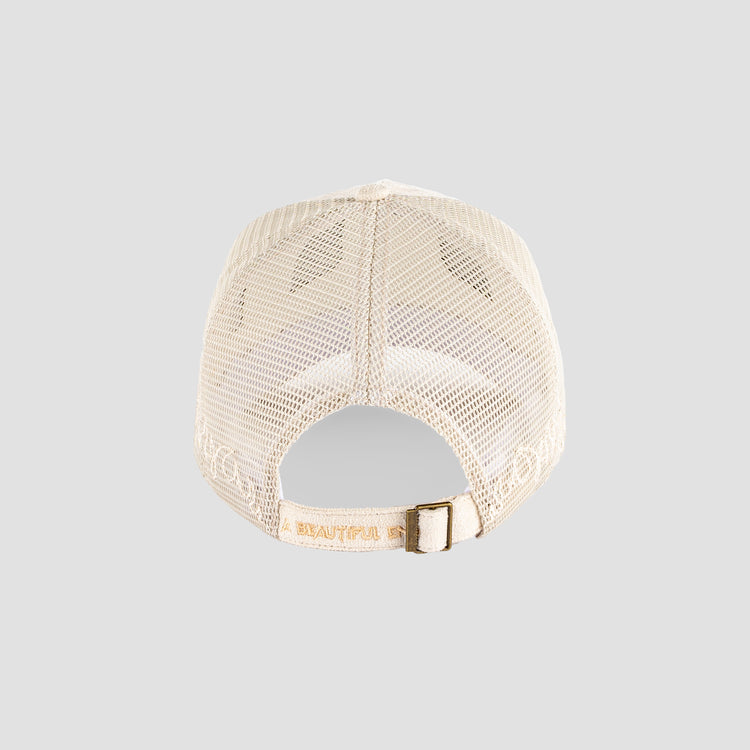 Suede Trucker Cap - Beige