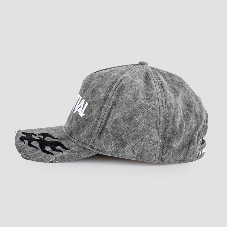 Destroyed Baseball Cap - Washed Black